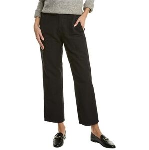 NEW Alex Mill Black Pants Neil Straight Leg Drapey Cotton Size 8